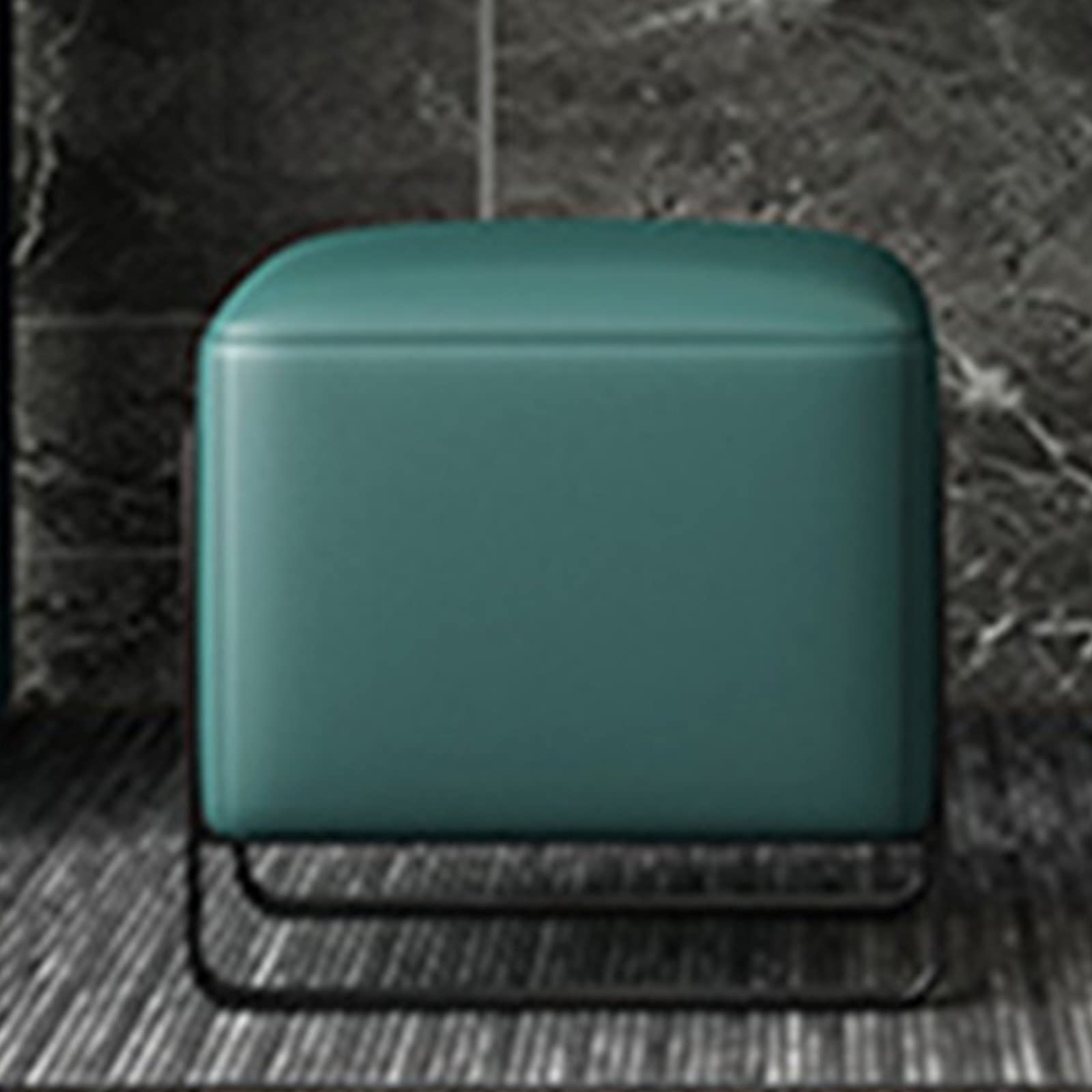 Pouf ottoman moderne carré et repose-pieds industriel en similicuir pour salon