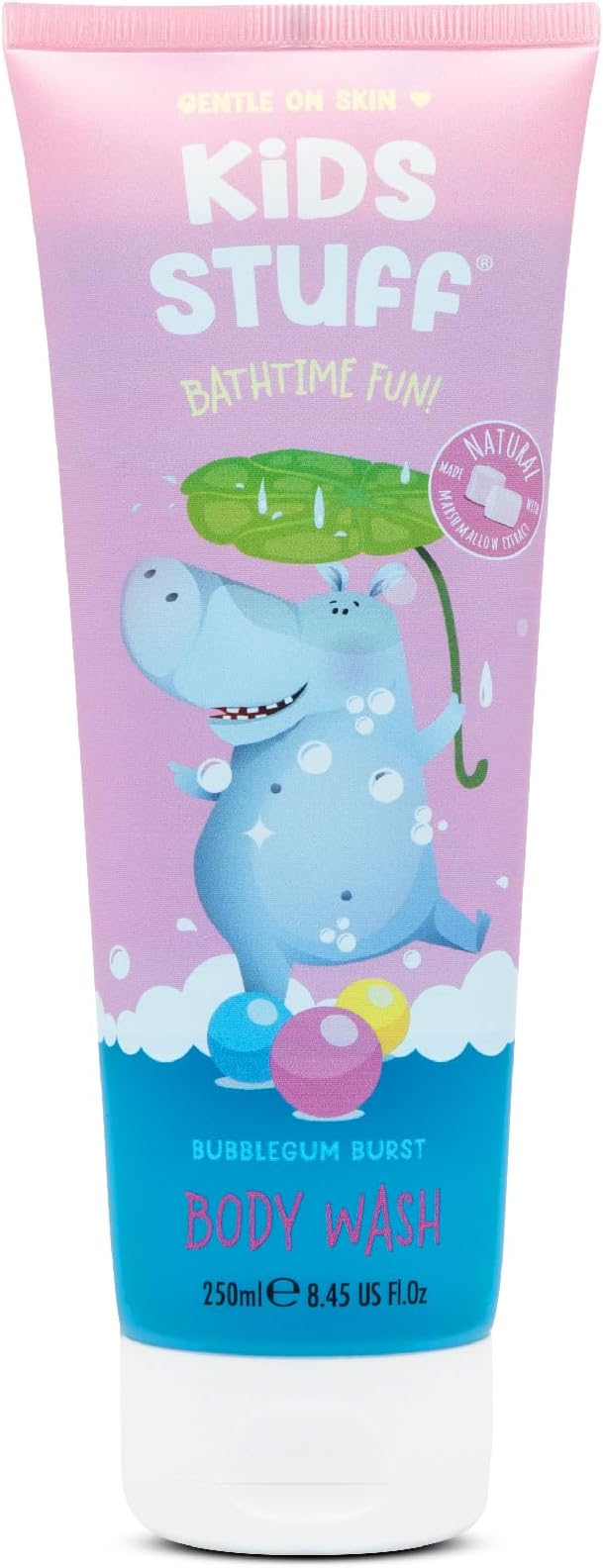 Bubblegum Burst Body Wash | Fun Bubblegum Scent & Blue Gel Formula | with Nourishing Natural Marshmallow Extract | Dermatologically Tested | Kids Body Wash | Mild & Gentle on Skin | 250ml