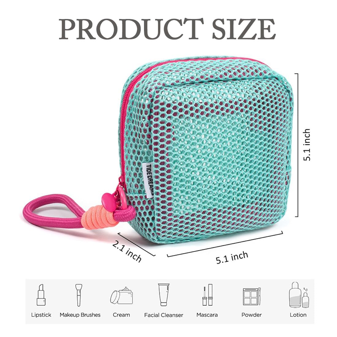 SURALIN 2 pezzi Borsa Cosmetica in rete Pochette Mare Organizer da Viaggio Borsa Pochette Donna Trucchi