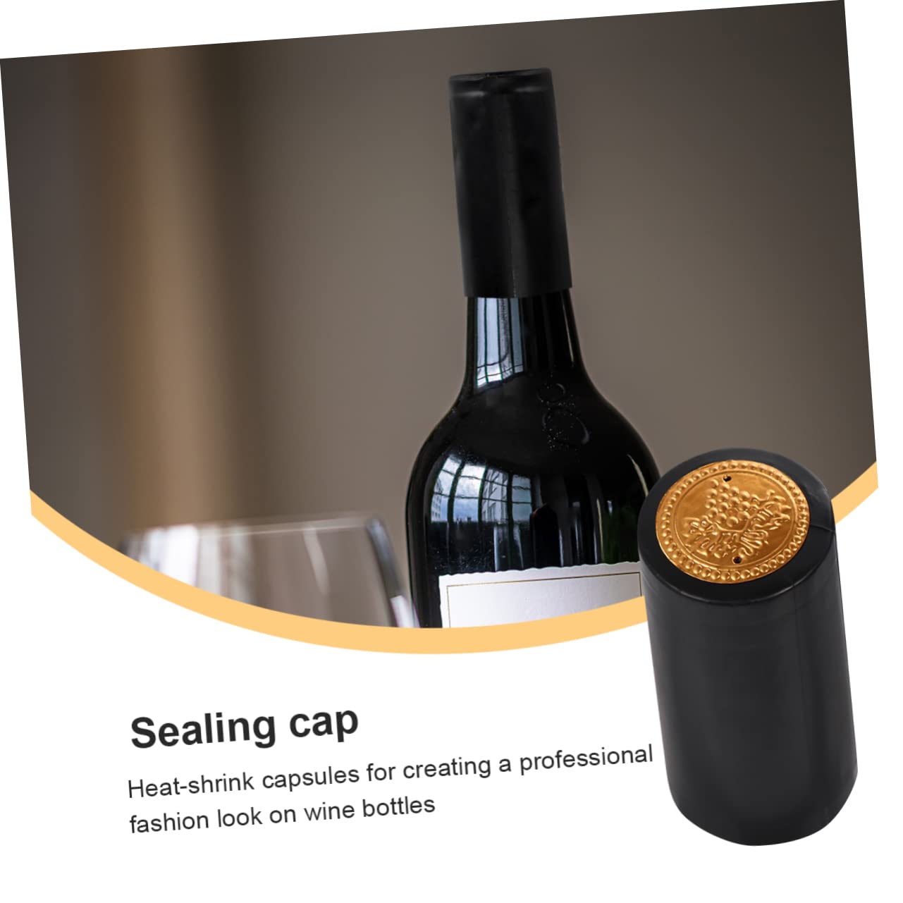 LALADEFIEE Wine Bottle Film 100pcs Heat Shrink Bottle Seals Wine Caps Heat Shrink Seal