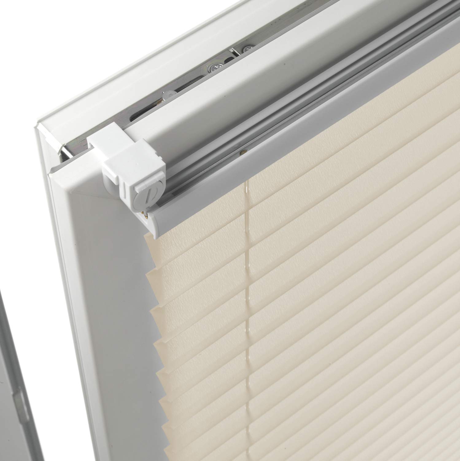 Deco Company Gardinia Store Enrouleur à Clipser ou à Coller - Store de Jour - Opaque - Kit de Montage Inclus - Single Clamp - Blanc - 40 x 150 cm (LxH)