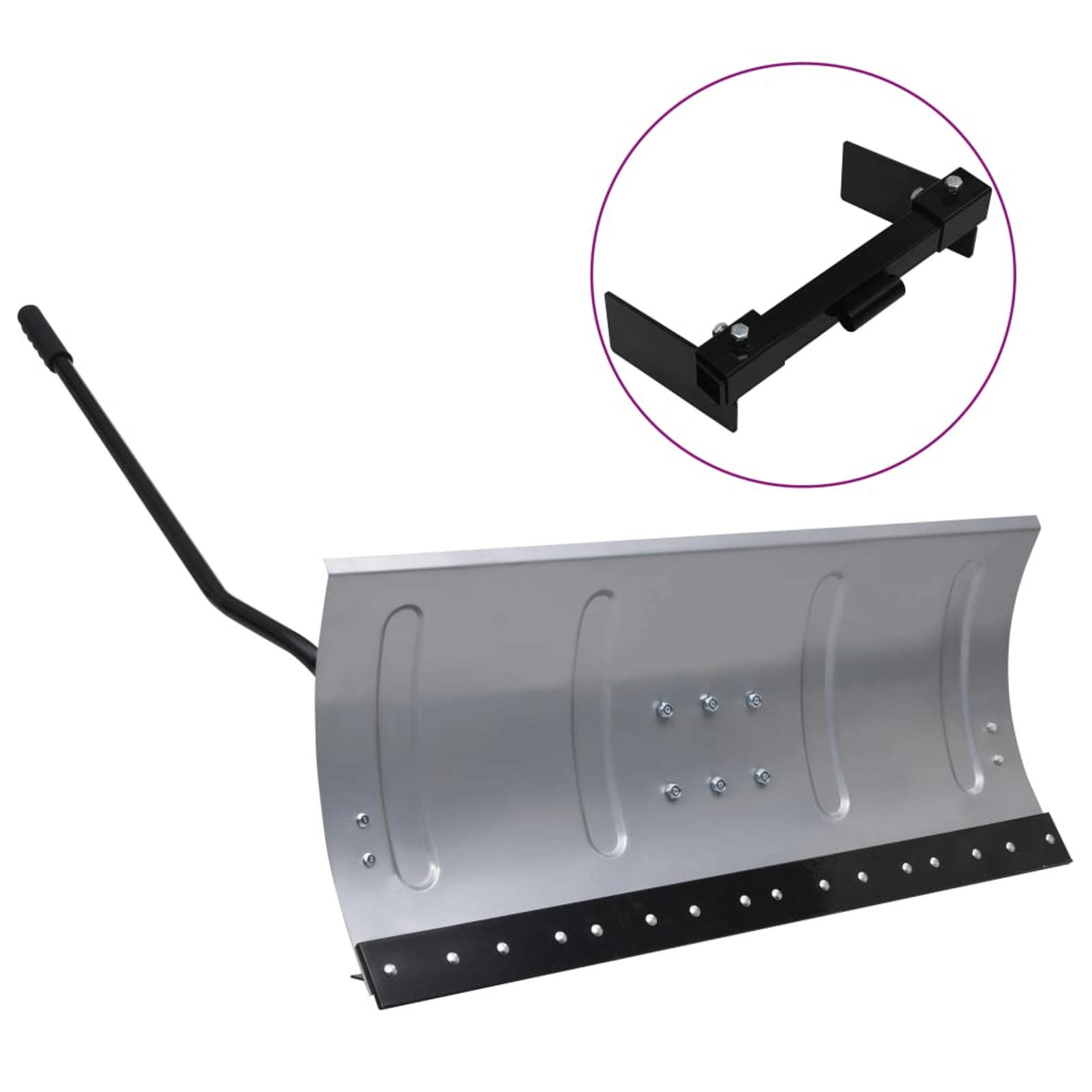 Gecheer Schneeschild für Rasentraktor Rasenmäher mit Adapter Räumschild Schneepflug Schneeschieber 3 Winkeleinstellungen 100cm