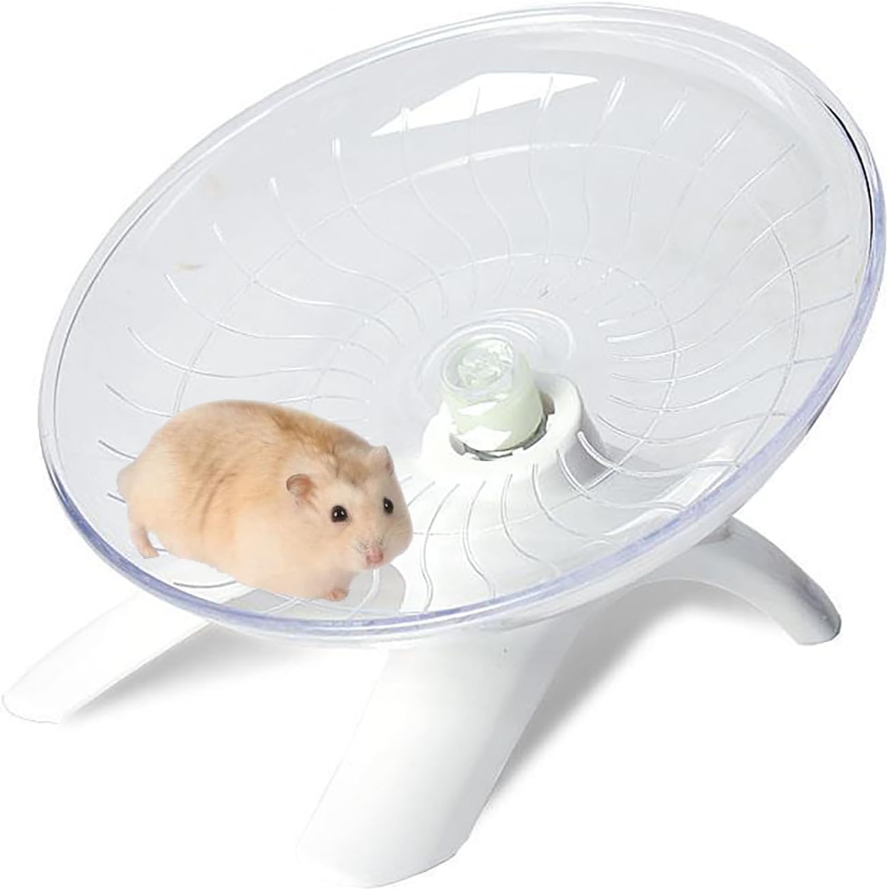 Flying Saucer Hamster Wheel SuperSilent Hamster Wheel Plastic Stable Pets Exercise Wheel Non