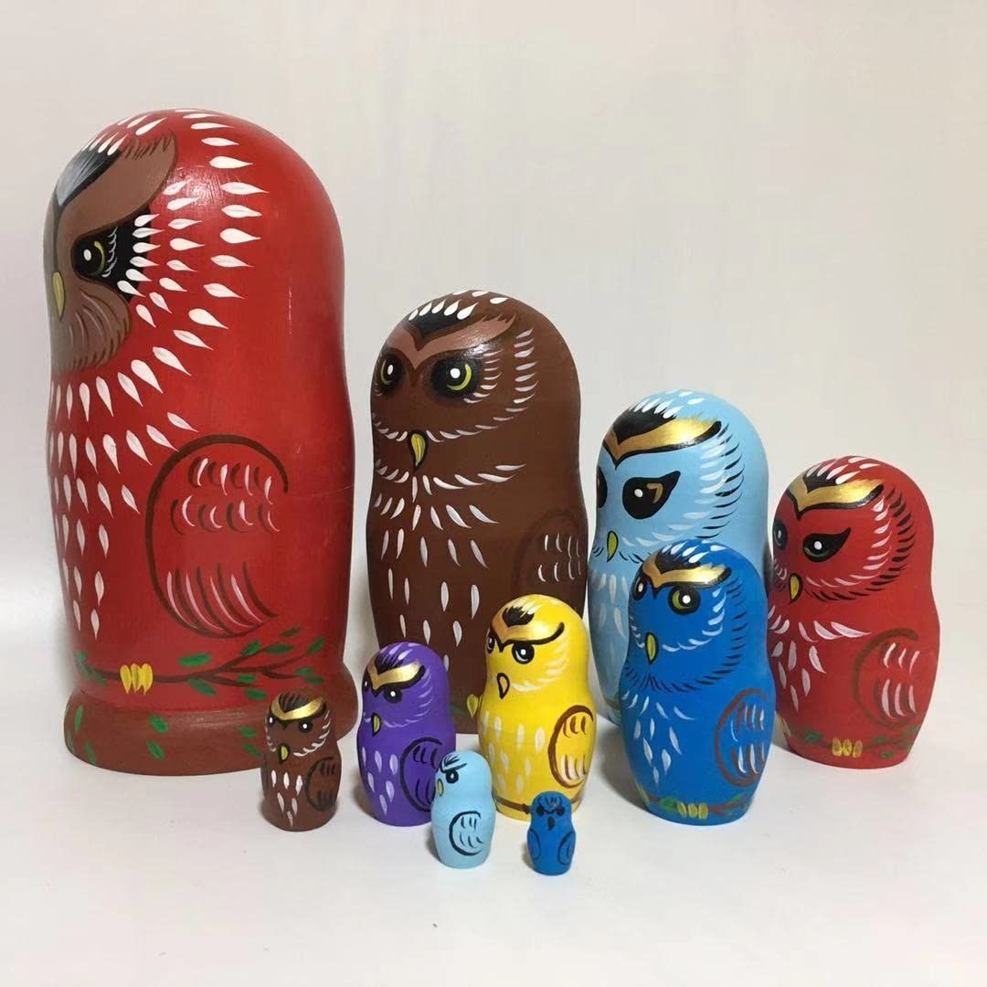 Rosyjska Matrioszka Lalka 10 Sztuk Matryoshka Lalki Zabawki Rosyjski Gniazdowania Lalki Ręcznie Drewna Matryoshka Lalka Zabawka Prezent Matrioszka Rosyjska