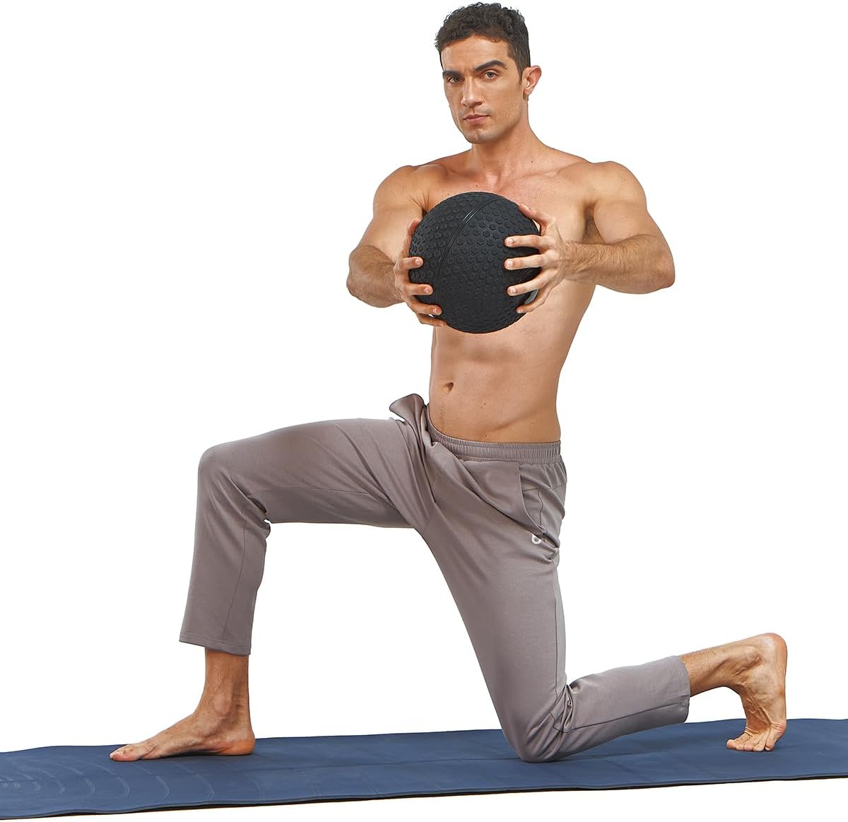 NORTHYARD Men's Yoga Casual Sweatpants Cotton Athletic Lounge Pants Open Bottom Loose Exercise Straight Leg Pant with Pockets - Image 6