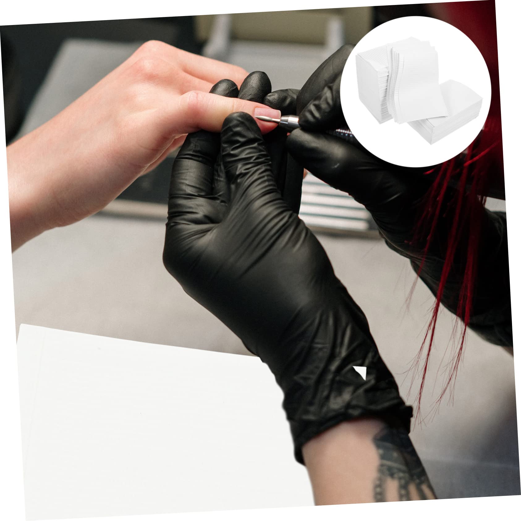 POPETPOP 125pezzi Tovaglietta Per Nail Art Monouso Con Assorbimento Acqua e Tappetino Protettivo Per Tavolo Manicure Morbido e Igienico Per Salone Unghie e Ufficio