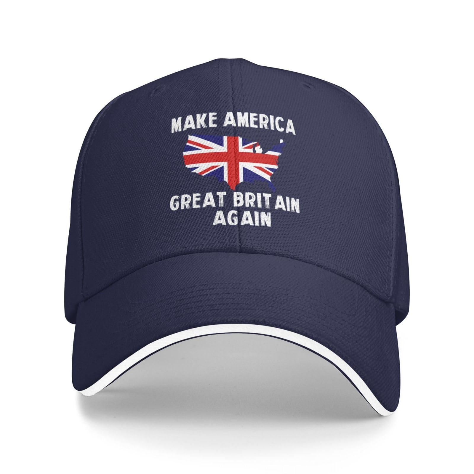 peiyeety Make America Great Britain Again Hat Casual Trucker Hats Baseball Cap Navy Blue