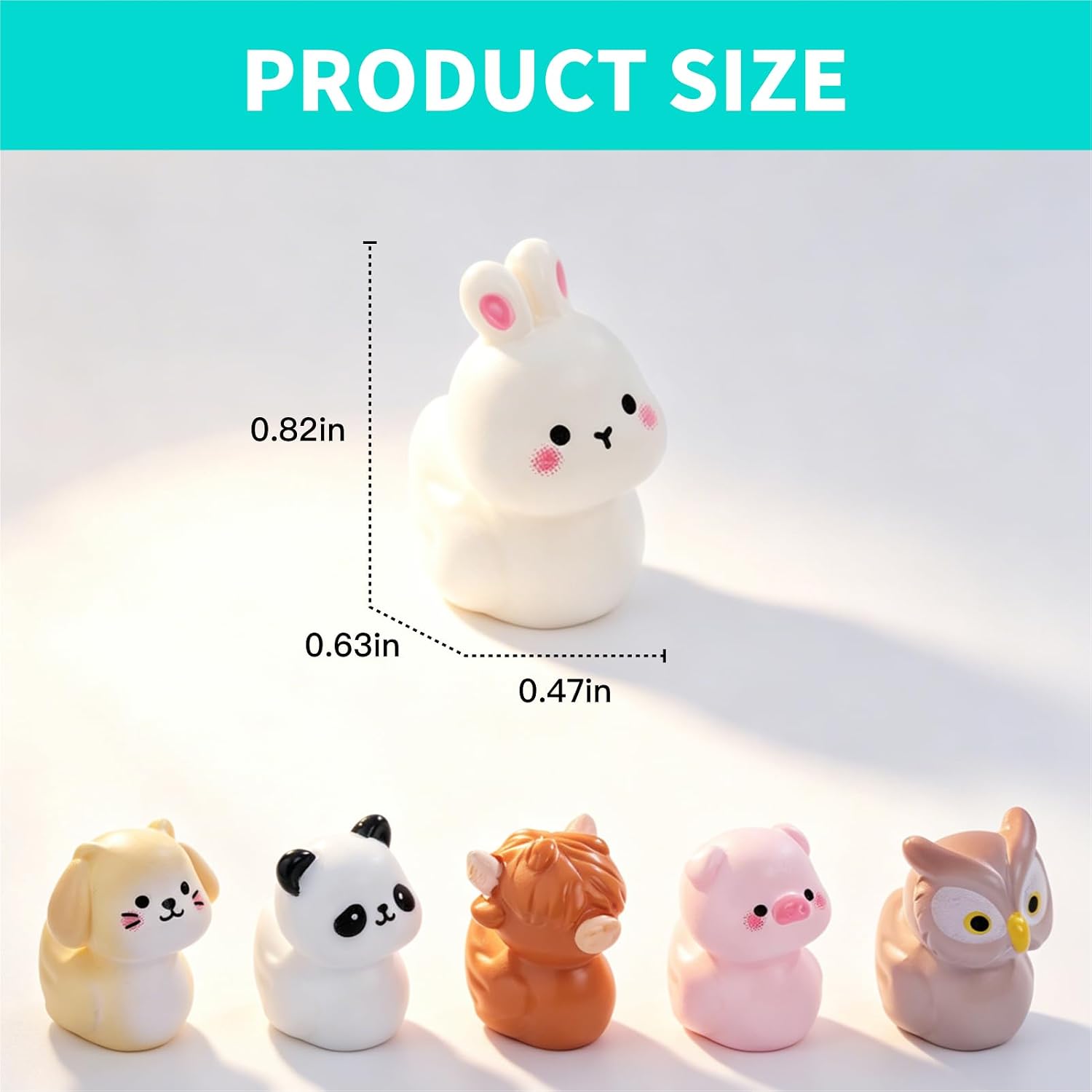 60PCS Mini Animal Ducks Figures Tiny Funny Cheer Resin Plastic Ducks image 2
