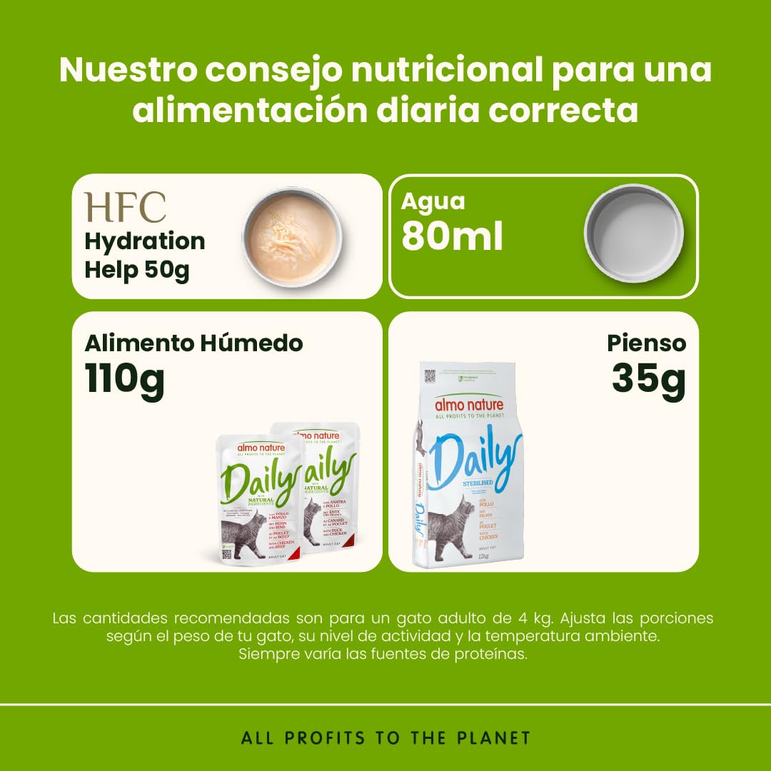Almo Nature Daily Sterilised - Pienso Seco para Gatos Esterilizados - Pollo - Saco da 12 kg
