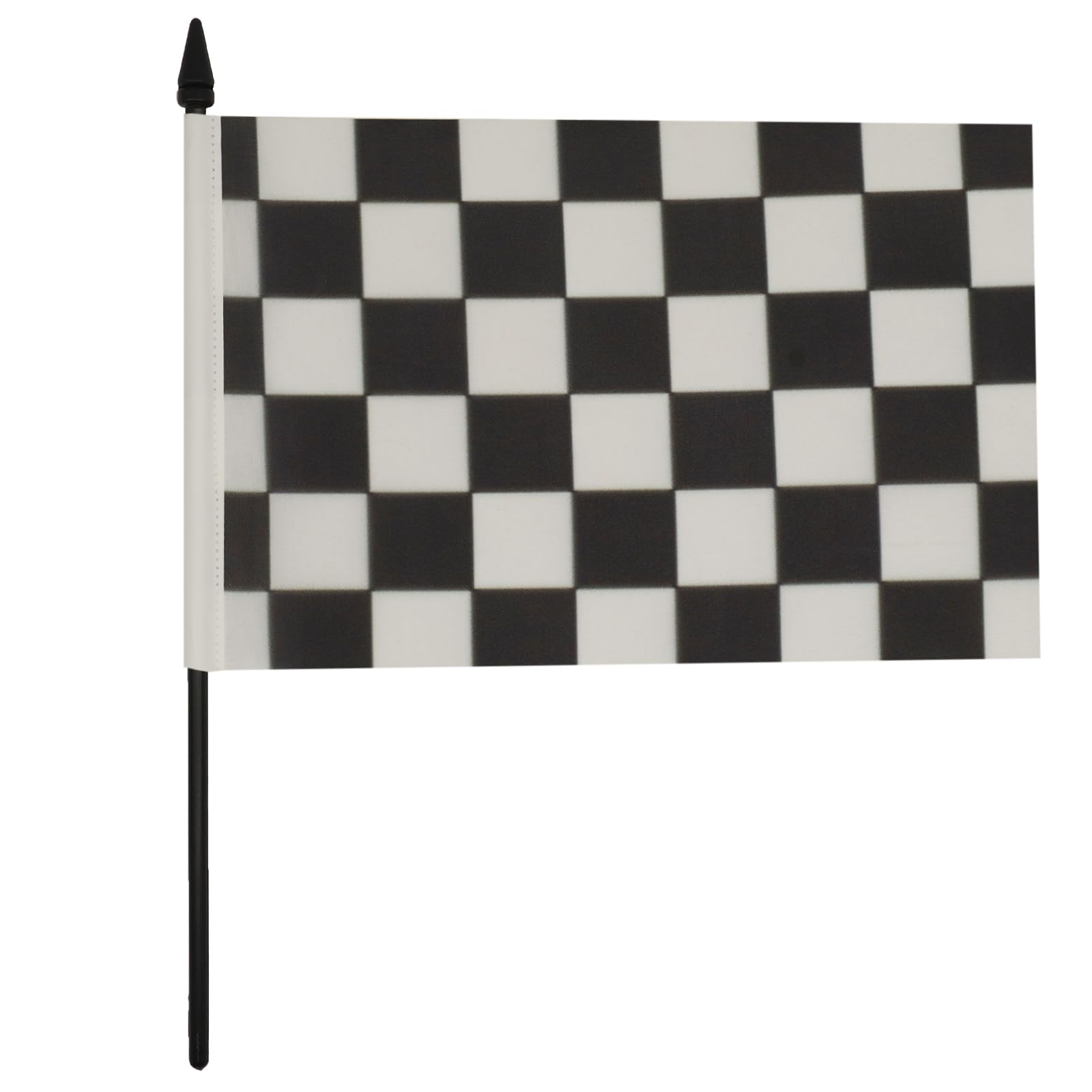 AZ FLAG Bandiera Da Tavolo A Scacchi Bianchi e Neri 21x14 cm - Piccola Bandierina Gara Automobilistica