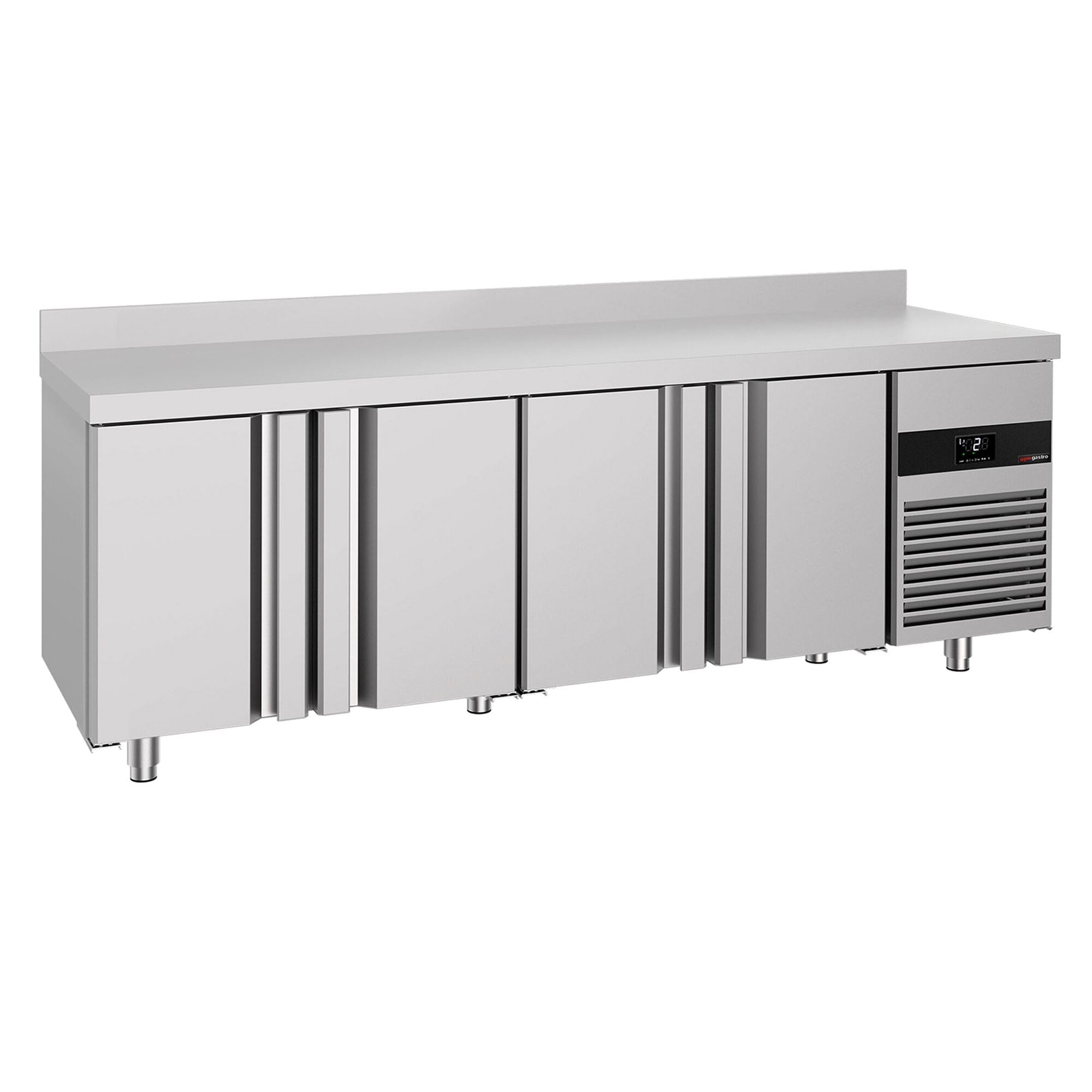 GGM Gastro Kühltisch 4 Türen 2330x700 mm mit Aufkantung