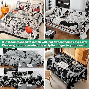 EVENHUG Halloween Theme Queen Size Quilt Bedding Set with 3 Pillow Shams Lightweight Soft Bedspread Coverlet Halloween Holiday Bed Cover for Bedroom Home Decoration (4 Pieces) EVENHUG Halloween Theme Queen Size Quilt Bedding Set with 3 Pillow Shams Lightweight Soft Bedspread Coverlet Halloween Holiday Bed Cover for Bedroom Home Decoration 4 Pieces
