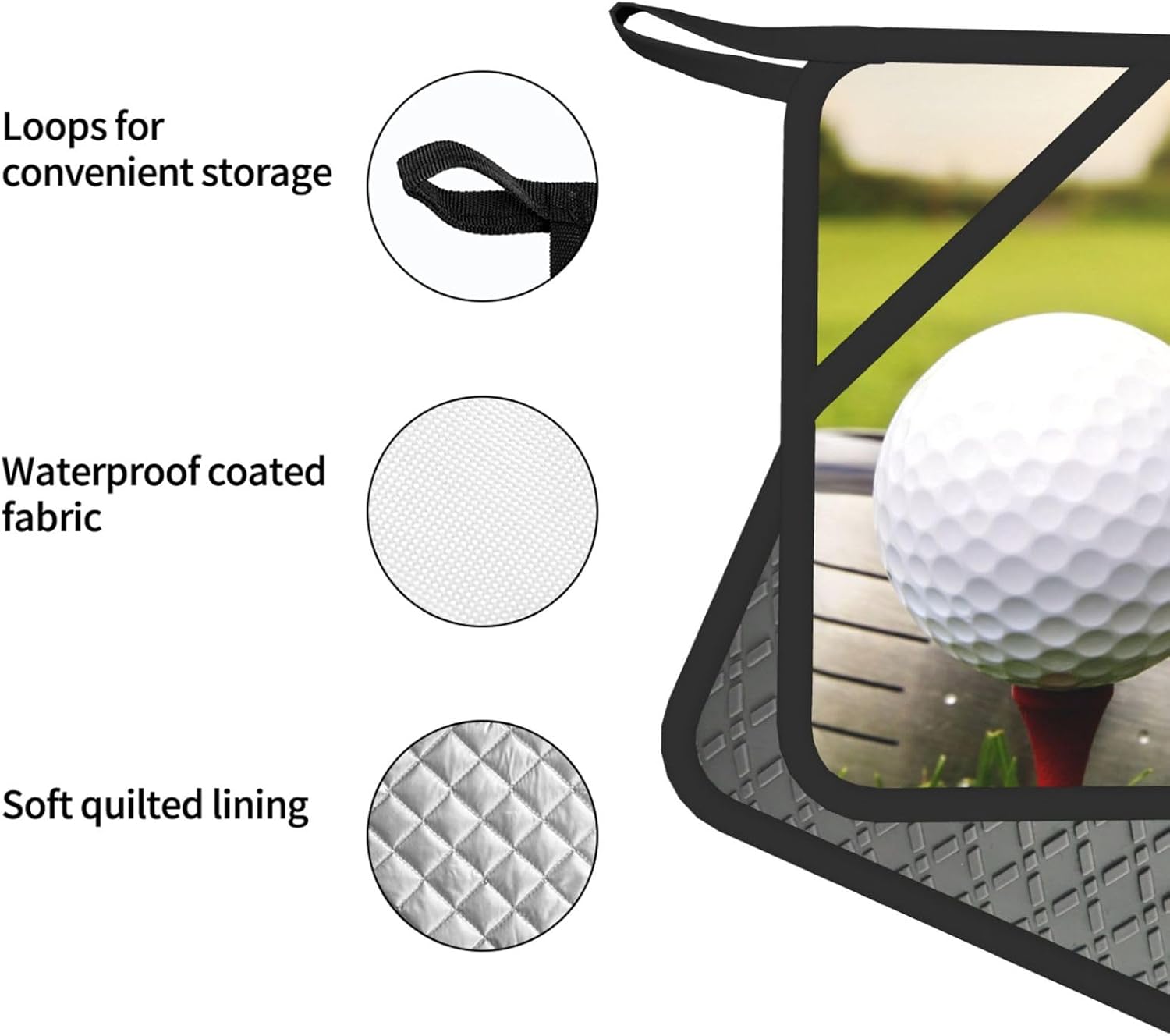 Golf Ball Oven Mitts and Pot Holders Set of 4 Heat Resistant Kitchen Gloves with Silicone Palm Hot Pads for Baking Cooking Grilling BBQ