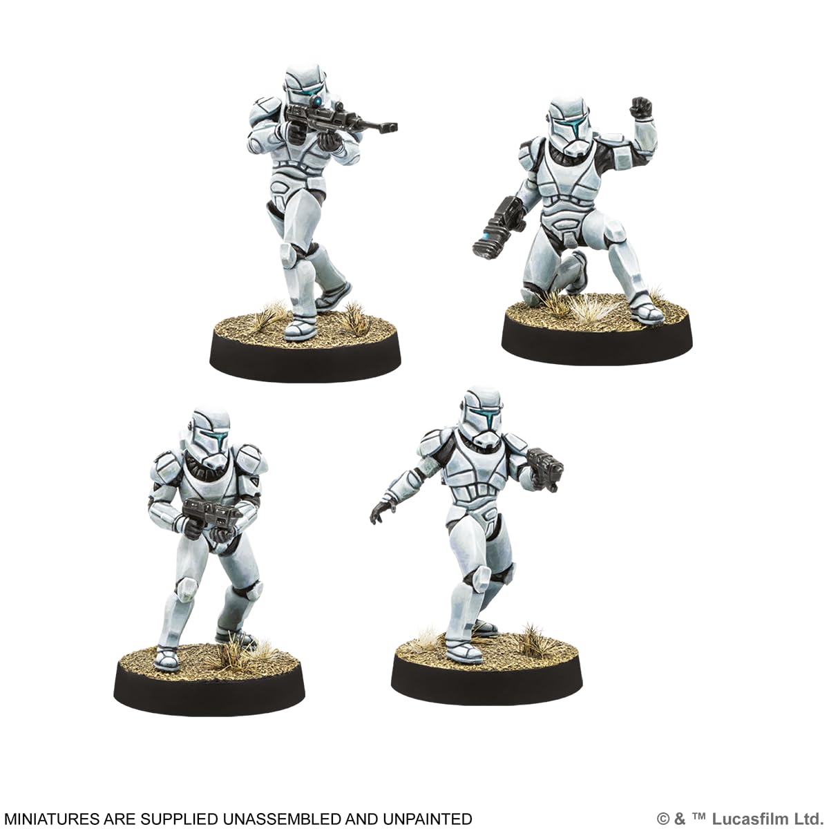 Asmodee - Star Wars™: Legion - Clone Commandos - AMG - Extension Figurines - République Galactique - Experts - 14+ - 2 Joueurs - 60 à 120 Min - multilingue
