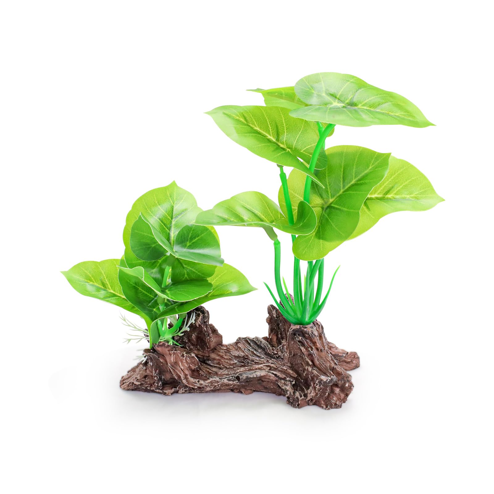 LELE LIFE Aquarium Plants Fish Tank Decorations, 7in/18cm Artificial Silk Aquarium Plants Realistic For Betta Fish Tank Accessories, Goldfish, Reptile Decor (7in/18cm, 1)