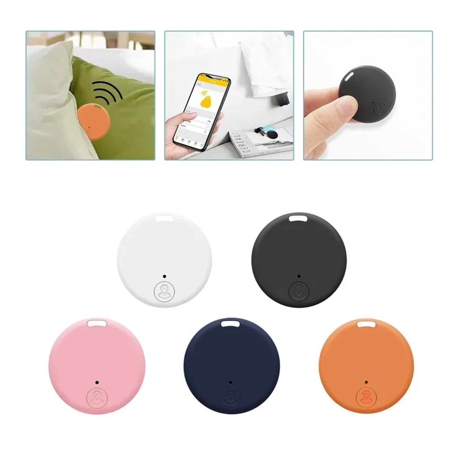 Przenośny mini GPS Lokalizator zapobiegający stratom Bluetooth, starzy ludzie Dzieci Zwierzęta domowe Bluetooth 5.0 Mobilny lokalizator okrągłych kluczy, inteligentny lokalizator obiektów, lokalizator
