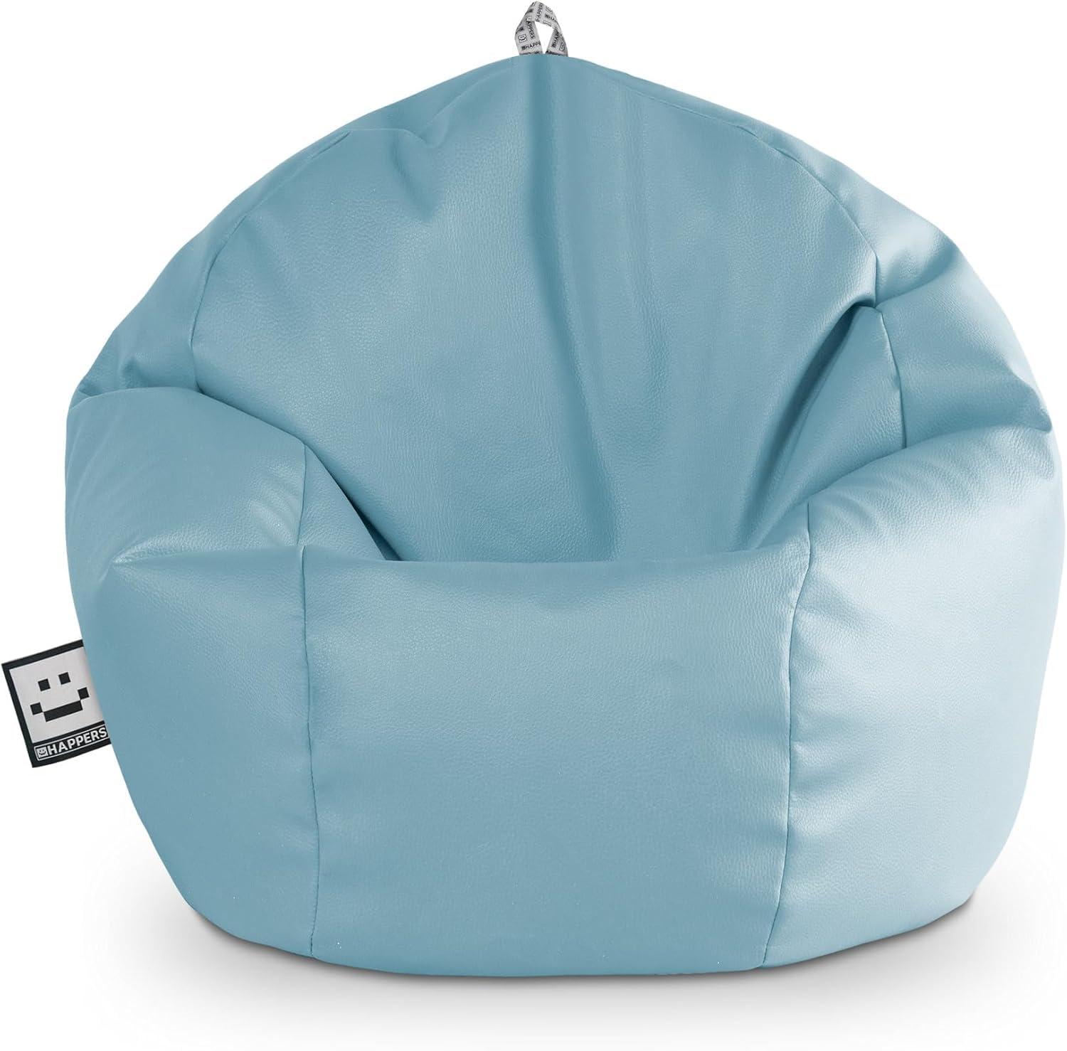 Happers Pouf Bambini Poltrona Morbida a Sacco per Sedersi con Imbottitura Puff per Gioco Relax Lettura Puffo Interno Ecopelle Quotidiano di lunga Durata Azurro