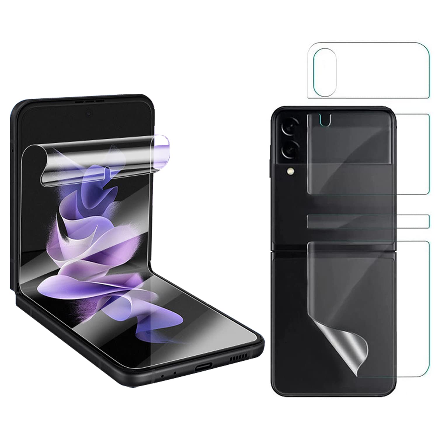 Skinomi Screen Protector Guard For Samsung Z Flip 3 5G [set of 3] Screen Protectors For Samsung Z Flip 3 Support Fingerprint Unlock,Unbreakable Membrane(Set of 3)- clear (B0BBWMPHZ3) Amazon Price History, Amazon Price Tracker