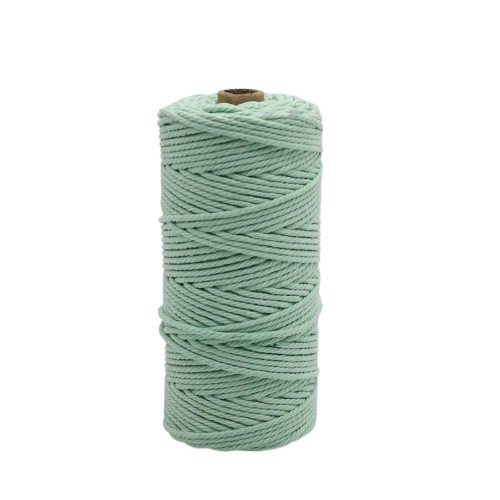 Cotton Macrame Cord 100m Macrame Cord 3.0mm/4mm Cotton Rope for Handmade Plant Hanger DIY Wall Hanging Making Arts Crafts(Color8,4mm-100m)