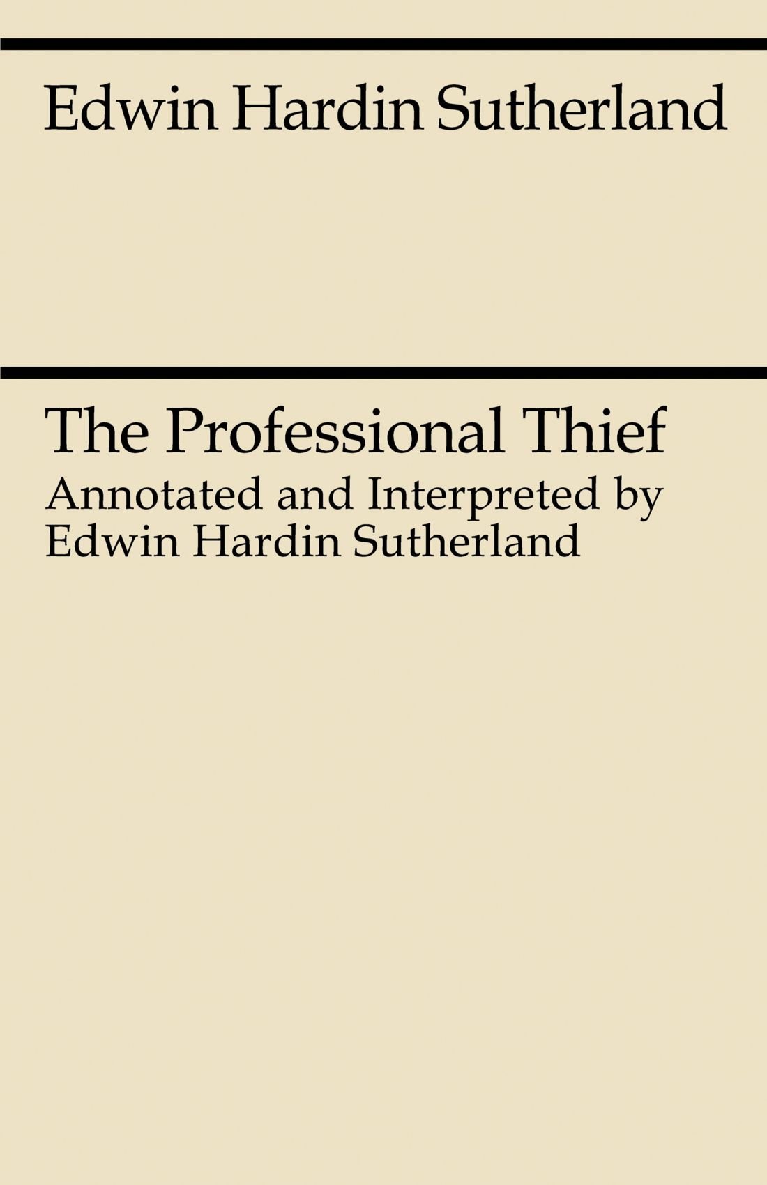 The Professional Thief (Midway Reprint)