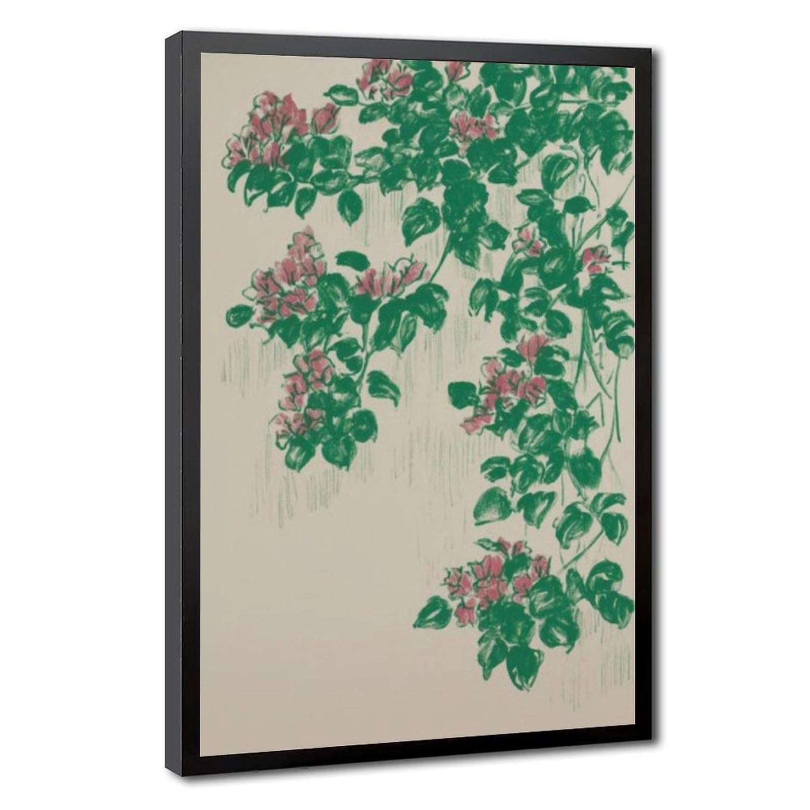 Lxwnze Gold Bougainvillea Courtyard,Mediterranean Garden Art Canvas Poster Bedroom Decor Landscape Office Room Decor Gift 24" L X 36" W