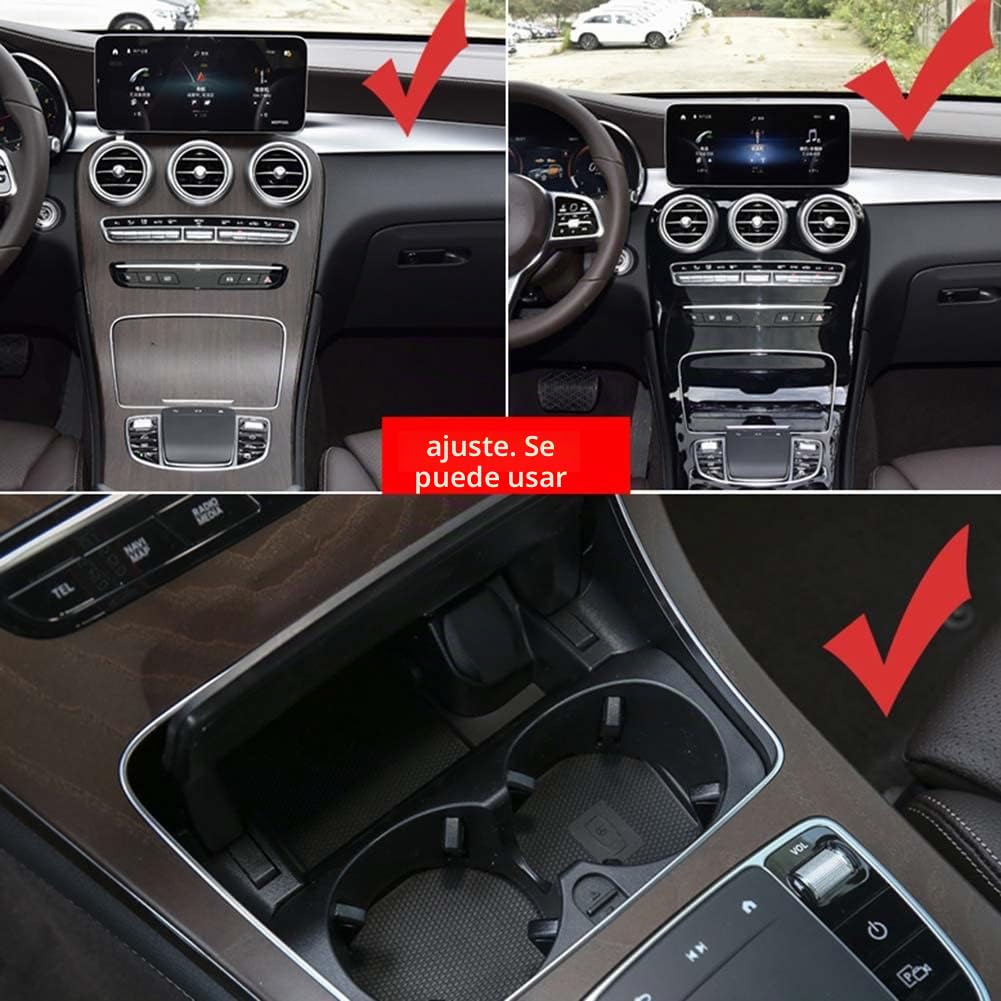 Cargador InaláMbrico para Coche Cargador de TeléFono Almohadilla de Carga para W205 C Class C43 C63 X253 GLC Class