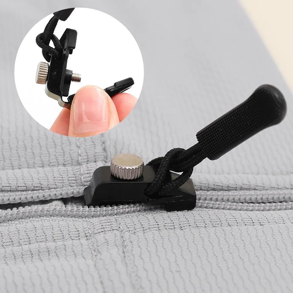 AJARVAR Portable Universal Detachable Zipper Slider - Easy to Use, Durable Replacement Zipper Pull for Bags, Jackets, Luggage, Backpacks, and More, Versatile Design Fits Most Zipper Sizes(Pack of 10) 2