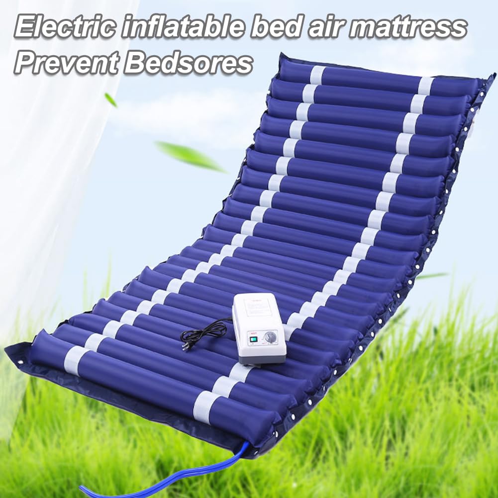 Materasso Antidecubito Pressione Alternata, 195x90x8cm, Materasso Gonfiabile Antidecubito con Pompa Silenziosa e Impermeabile per Casa, Letto d'ospedale,C