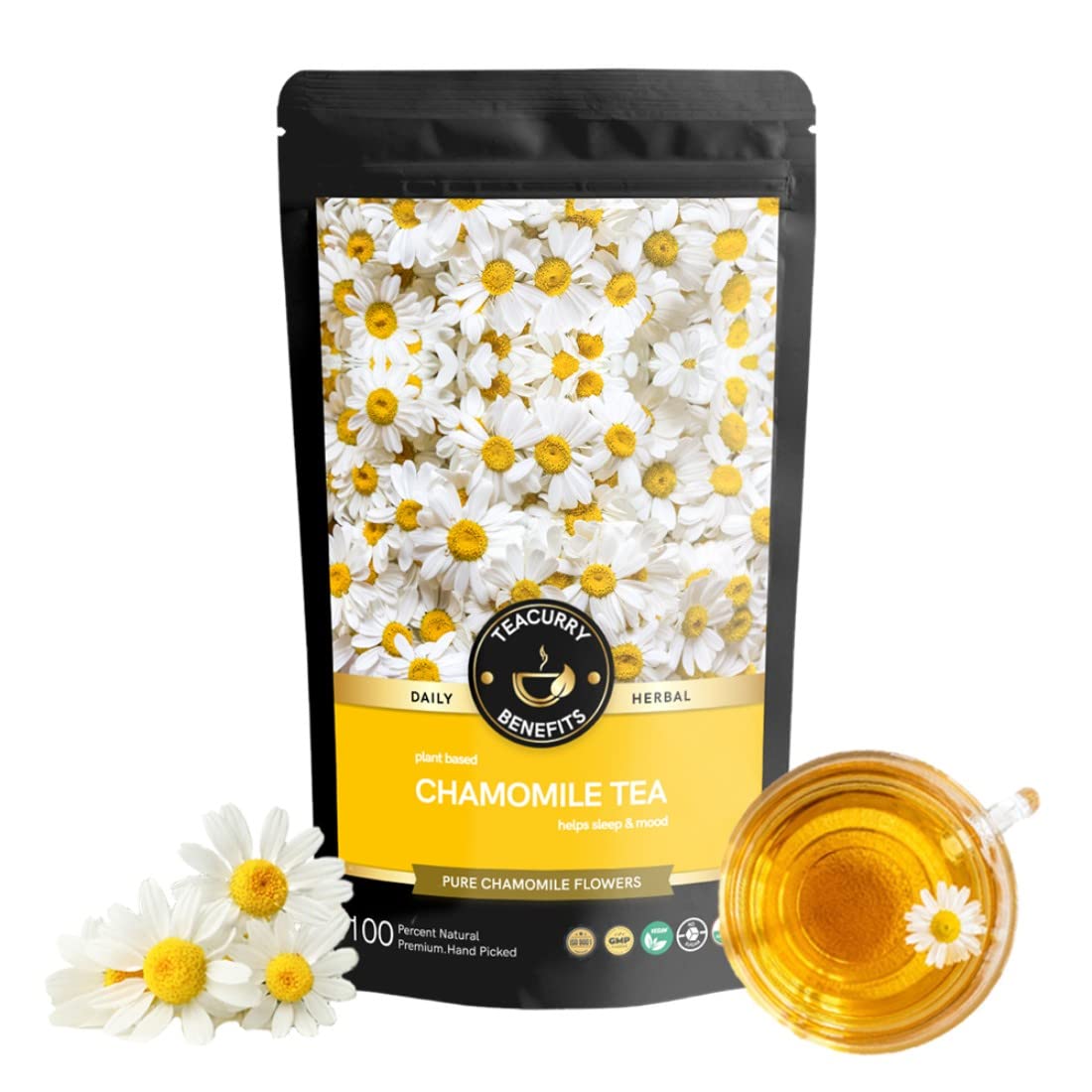 See full amazon price history chart for TEACURRY Chamomile Pure Tea (100 Grams, 100 Cups) - Helps with sleep, heart, sugar levels - Caffeine Free Chamomile Tea TEACURRY Chamomile Pure Tea (100 Grams, 100 Cups) - Helps with sleep, heart, sugar levels - Caffeine Free Chamomile Tea (B09Y64KBJG) Amazon Price History, Amazon Price Tracker