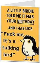 Funny Birthday Card For Men & Women Rude Little Birdie Design For Him Her Perfect For Best Friend Brother Sister Mum & Dad 30th 40th 50th 60th