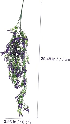 Miniatura 9 de FUNOMOCYA Colgante de flores de lavanda para colgar en la pared, guirnalda de lavanda, flores para colgar en la pared, decoración de flores de pared
