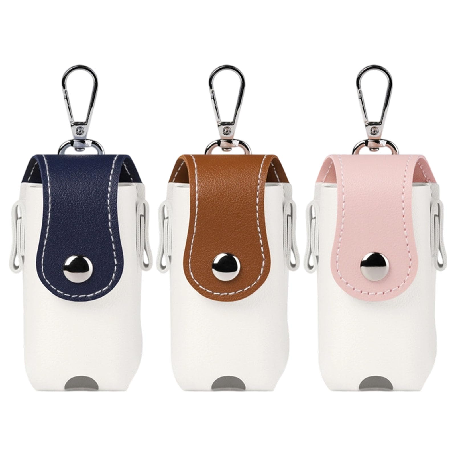 Aufbewahrungstasche aus PU-Leder mit Metallschnalle zum Aufhängen an der Taille, Aufbewahrungstasche für Golfbälle, Ledertasche, Taille mit Gürtelclip