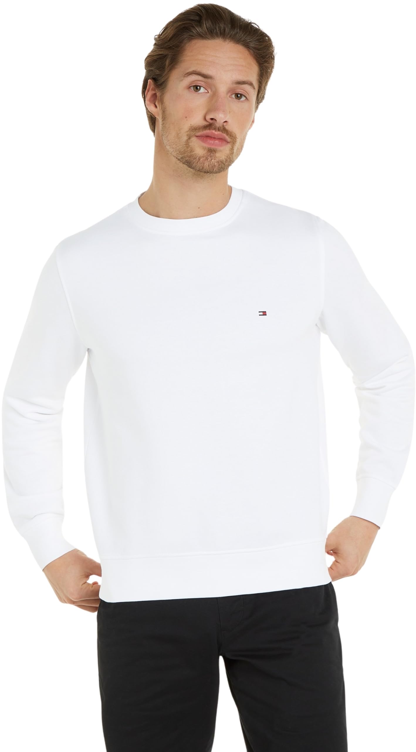 Tommy Hilfiger Hombre Sudadera sin Capucha