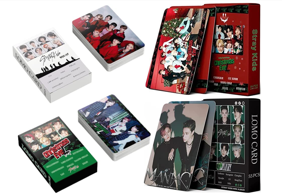 Stray Kids Photocard QOCUILC Stray Kids Lomo Cards,55 Pièces Kpop s,No Easy Album Card SK Carte Postale Kpop Poster Photo Cards(5Th FanClub Stay Over The Rain Cartes Photos Stray Kids Kpop