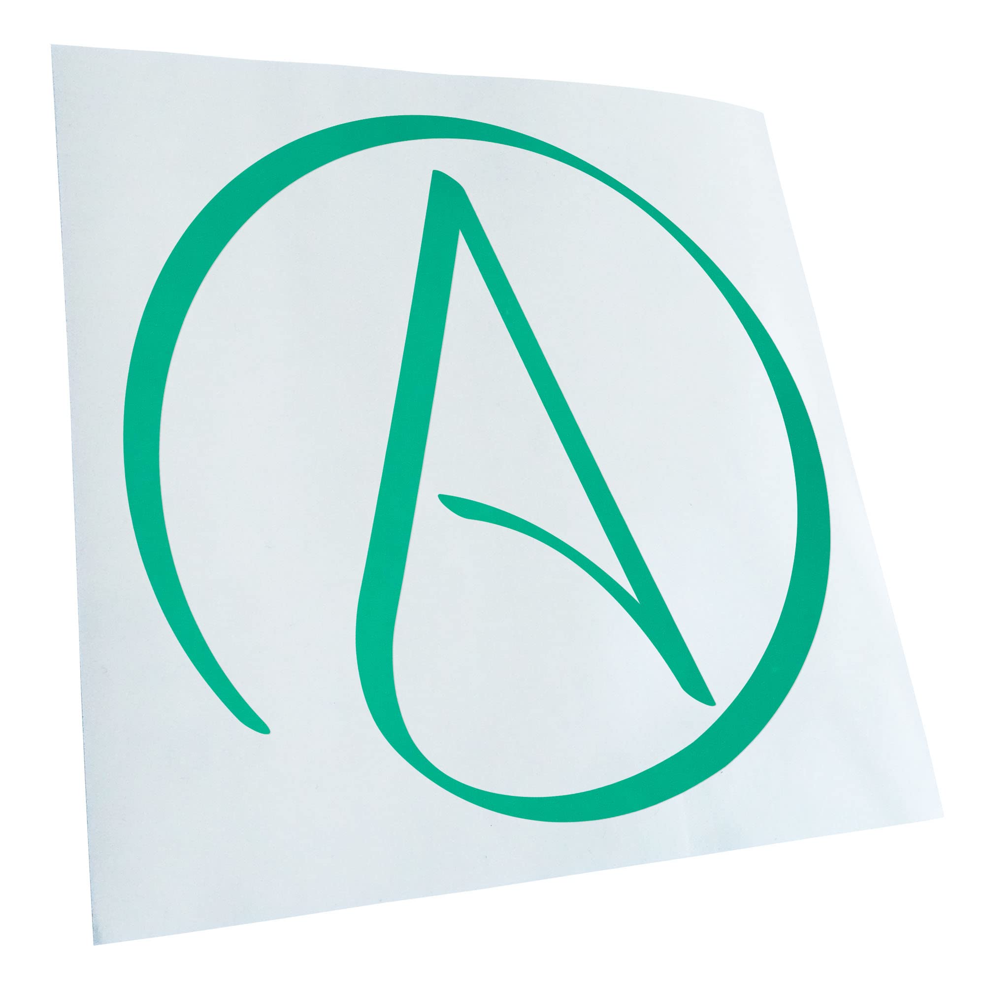 Kiwistar - Car Sticker - Turquoise - 50 x 50 cm Atheism - Atheist - Rear Window Car Sticker Weatherproof for Car Truck Moped Truck - Sticker Exterior Self-Adhesive Tuning Accessories for Window