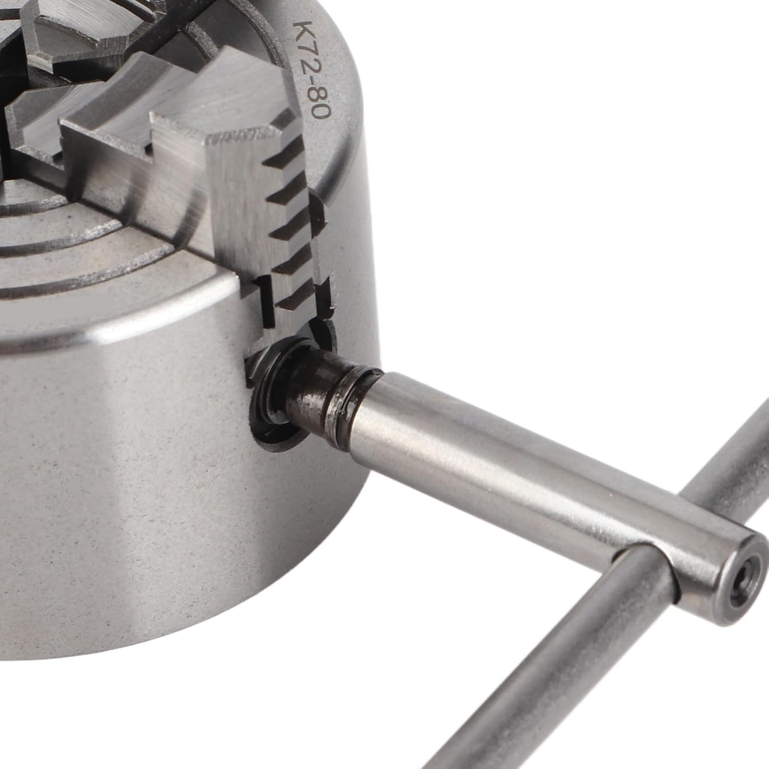 Lathe Chuck, K72-80 4 Jaw 3.15 Inch 4000r per min Independent and Reversible Jaw Metal Lathe Chuck Turning Machine Accessories with 1 Hex wrench and 3 Screws