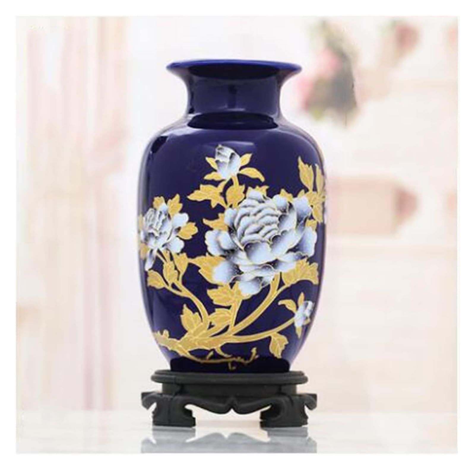 Vase Desktop Chinese Ceramic Desktop Figurines Crafts Livingroom Table Furnishing Decoration Office Shop Accessories Ornaments Art(Style16)