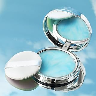 Compact Powder Oily Skin Oil - Controlled Face Powder Colourless Pressed Powder with Powder Puff Oil Control Powder Make Up Compact Powder Oil Control Jelly Textures