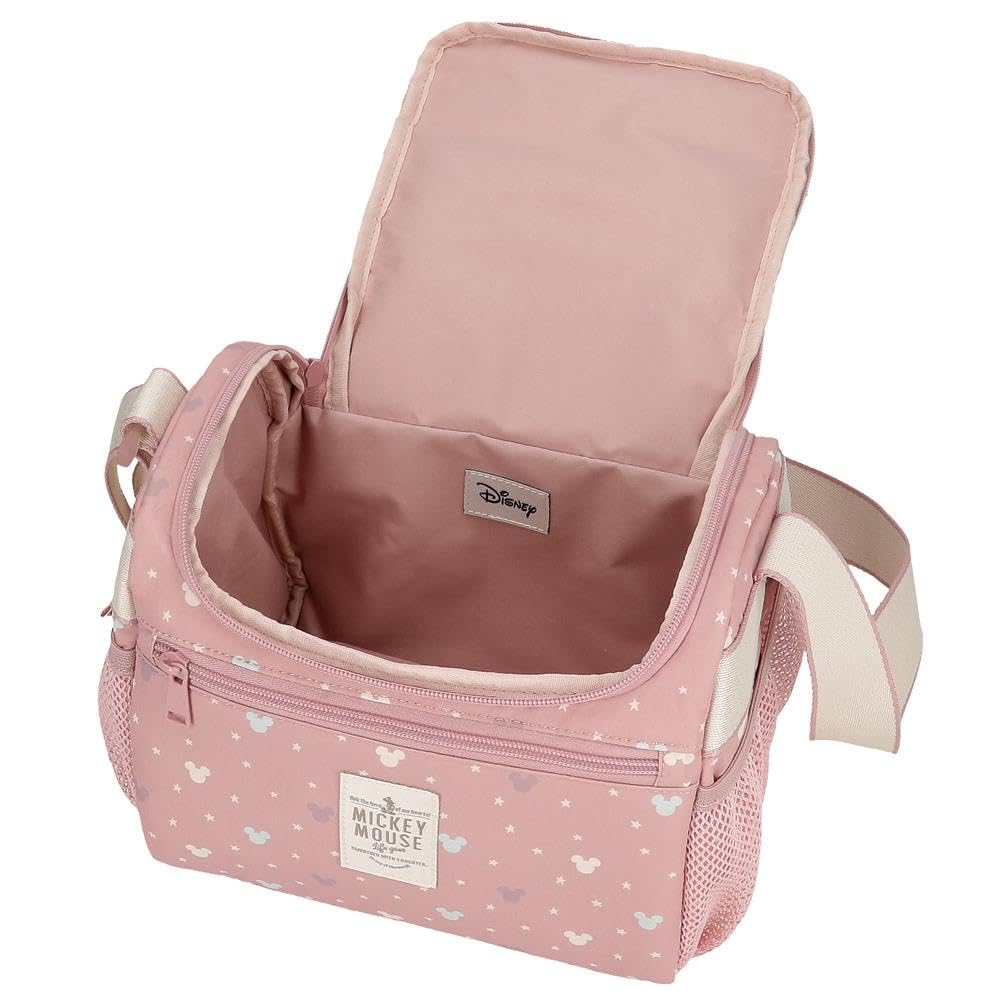 Joumma Disney Luma Mickey Bandolera Porta Merienda Infantil para Guardería y Colegio, Bolsa Térmica con Bandolera Ajustable para Mamás y Niñas, 25x19x17 cm