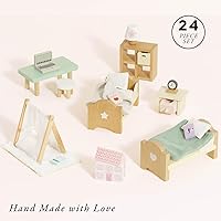 Vista 2 de Le Toy Van Dollhouse - Muebles para muñecas y Accesorios, Baño Sugar Plum