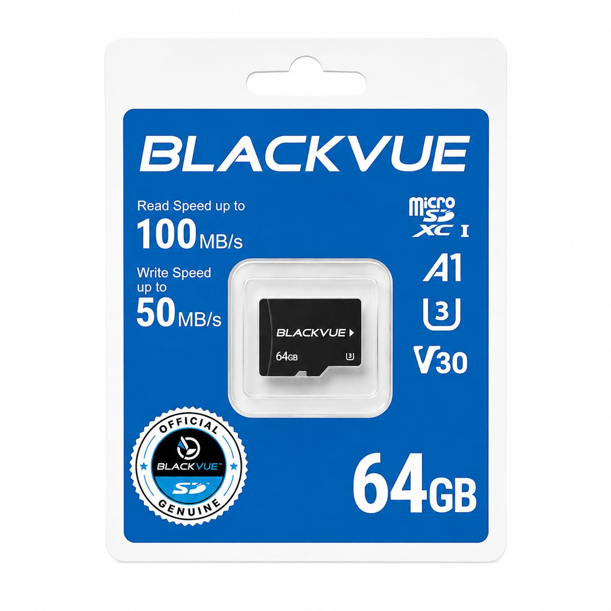 BlackVue Official 64GB microSD Memory Card for Dash Cams – UHS-I U3 High Speed High Endurance Card for BlackVue Dashcams