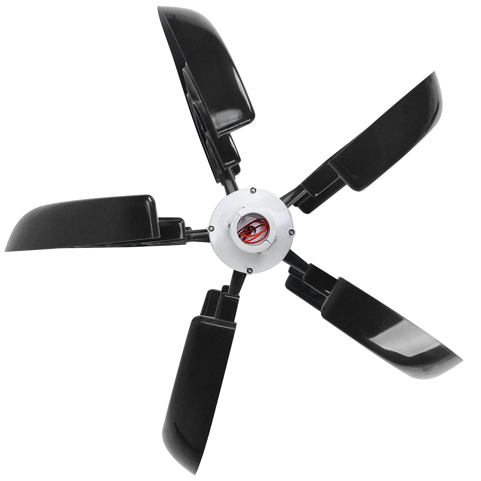 Generator Turbin Wiatrowych 1200W 5 Ostrzy Silnik Turbiny Wiatrowej z Kontrolerem ładowania Zestaw Generatora Turbiny Wiatrowej do Monitorowania Ogrodu Morskiego łodzi Czarny(12v)