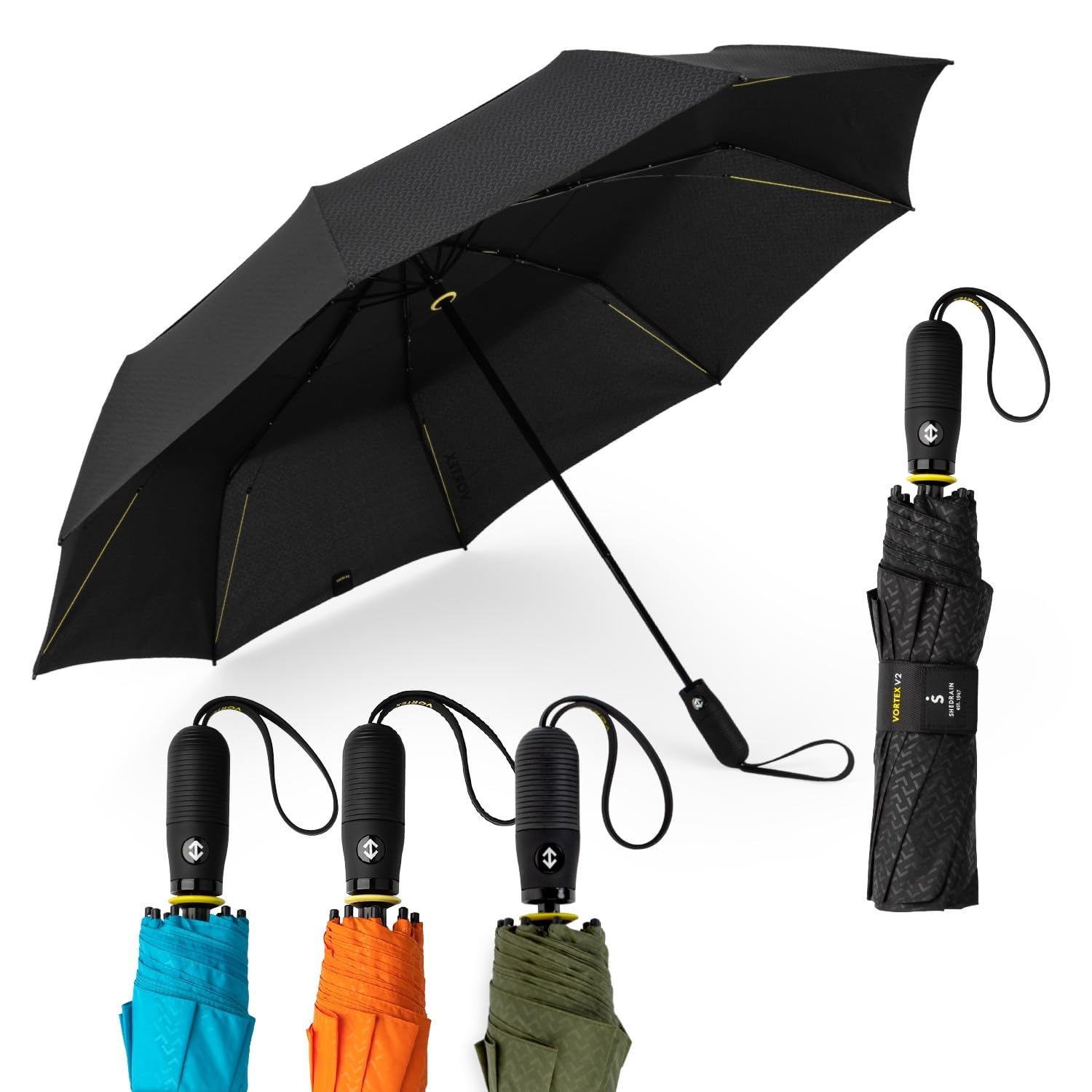 ShedRain Vortex Automatic Compact Folding Travel Umbrella