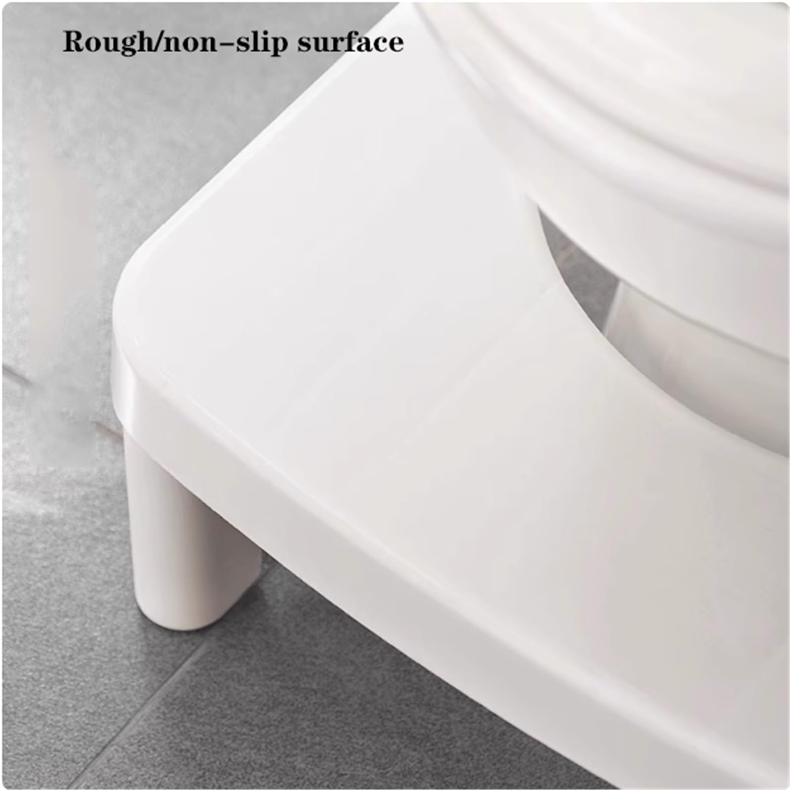 Toilettenhocker, langlebiger, rutschfester Fußstützenhocker, hockender Kothocker for Erwachsene, Kunststoff, 300 Pfund Tragkraft, modernes, elegantes Design for Erwachsene und Kinder, 11,8 Zoll