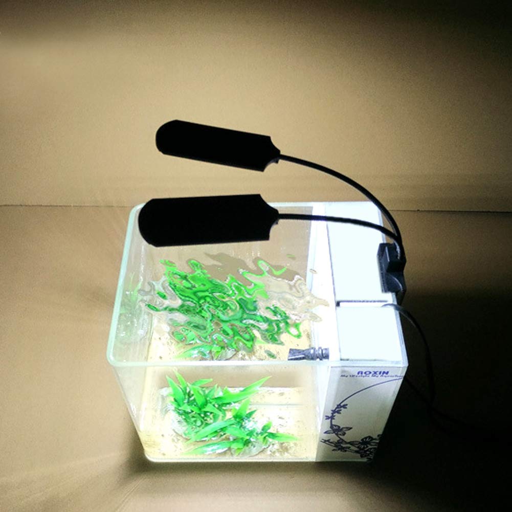 Luce per Acquario, Design con Fibbia Lampada a Doppia Testa dal Design Aperto per lampade da Tavolo temporanee per Illuminazione Interna