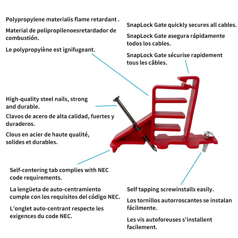 Wire Stacker Clips Snapklik.com : Dicio Wire Staples Electric Insulated Cable Ethernet ...