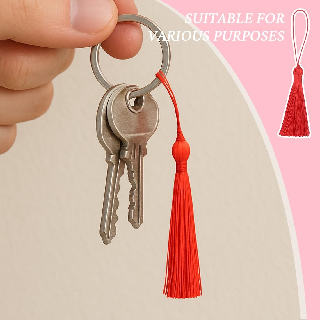 Set Di 100 Nappe In Poliestere Per Fai-da Te - 13 Cm Di Lunghezza, 10 Colori, Per Gioielli, Segnalibri, Decorazioni - 9