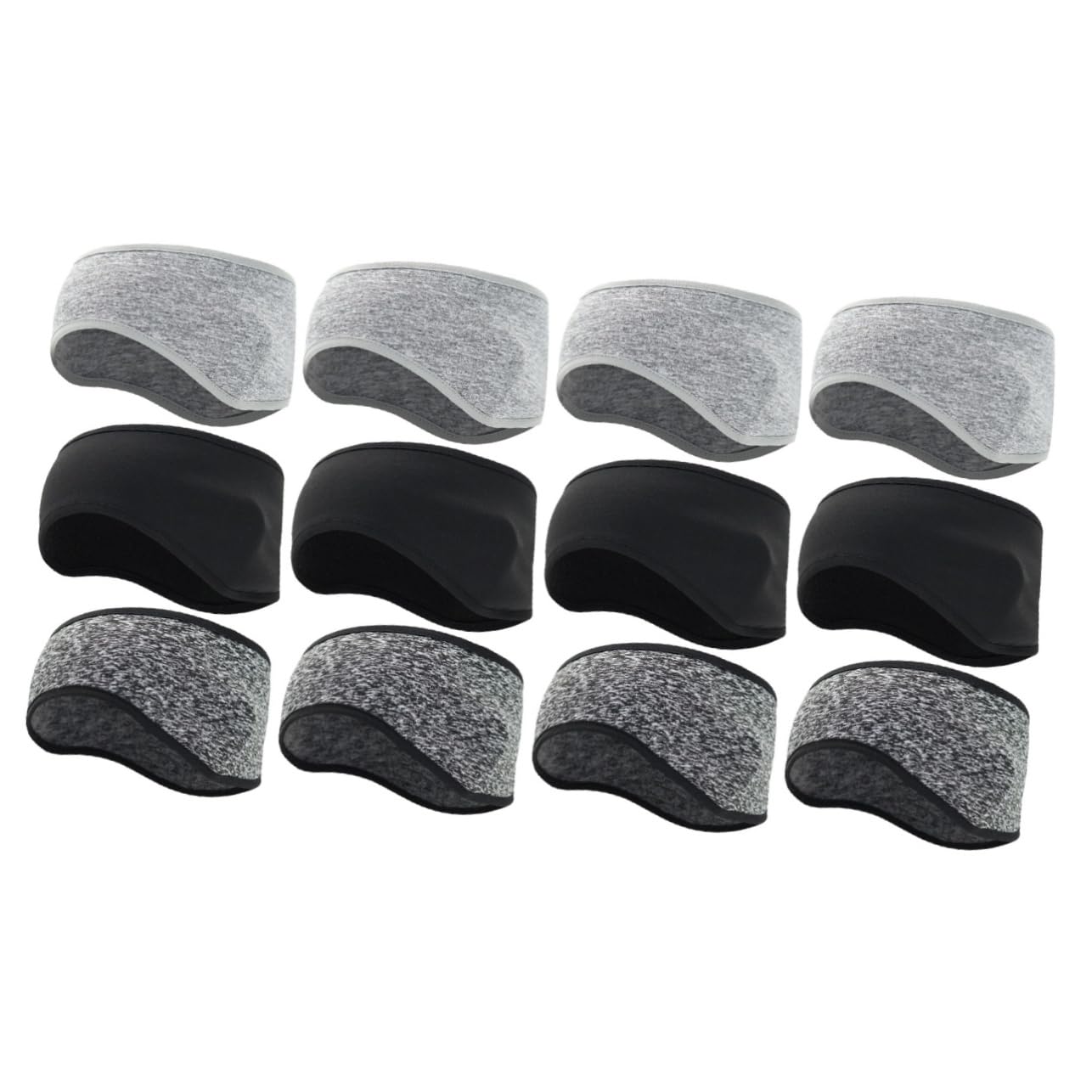 Sosoport 12pezzi Fascia Invernale Protettiva Per Orecchie Fascia e Traspirante Per Sport Invernali Comfort e Protezione Pile Accessorio Per Corsa e Attività Outdoor