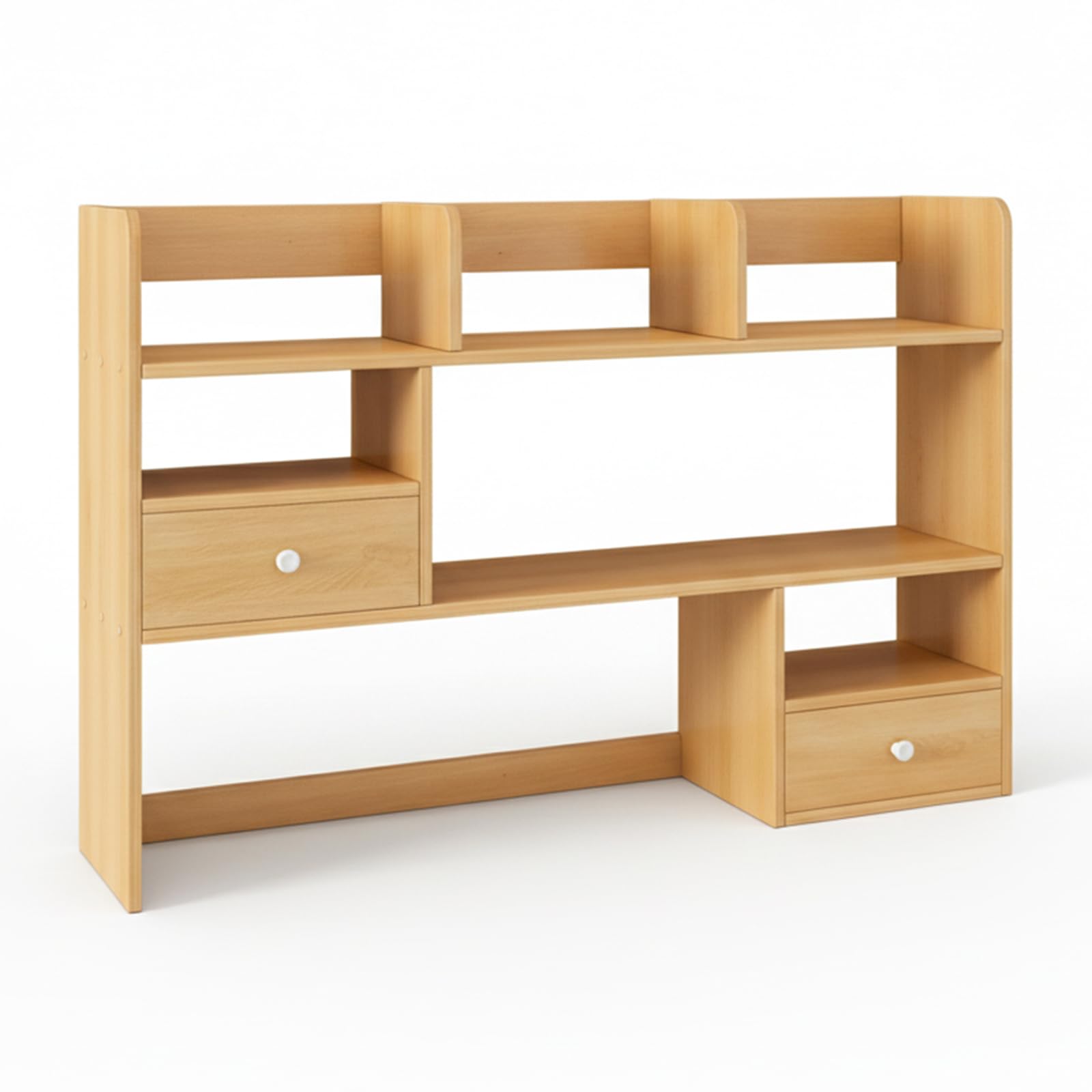Estanteria Escritorio Pequeña Libreria Madera, Estanterias de Madera para Libros y Oficina, Estante Sobremesa con Cajones y Hueco Alto 30cm, Organizador Robusto 60/80x17x80cm(Color:60x17x80CM)