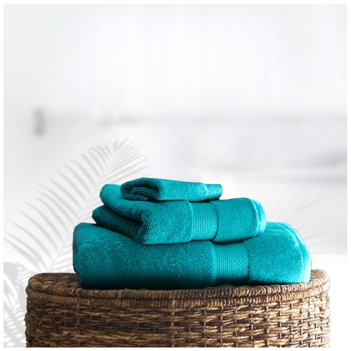GC GAVENO CAVAILIA Gaveno Cavailia Egyptian Cotton Thick Absorbent 700 GSM Miami [Pack of 2-Teal, Mocha, Jumbo Bath Sheet (100x180 Cm)